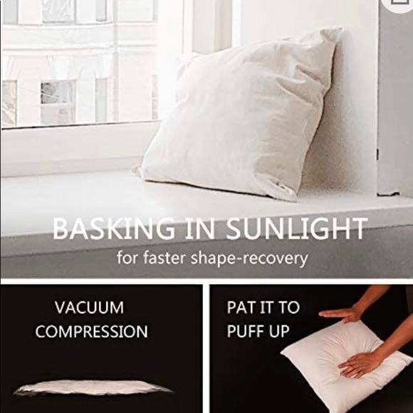 2Pk Edow Luxury Hotel-Collection Soft Fluffy Down Bed Throw Pillows 18"x18" New - Picture 7 of 11